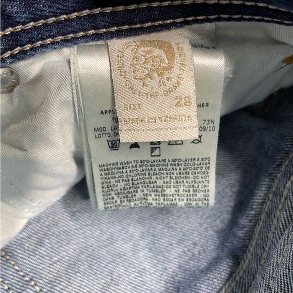 DIESEL LARKEE STRAIGHT Denim Jeans Mens Size 28 x 32 Dark Wash - Picture 6 of 10